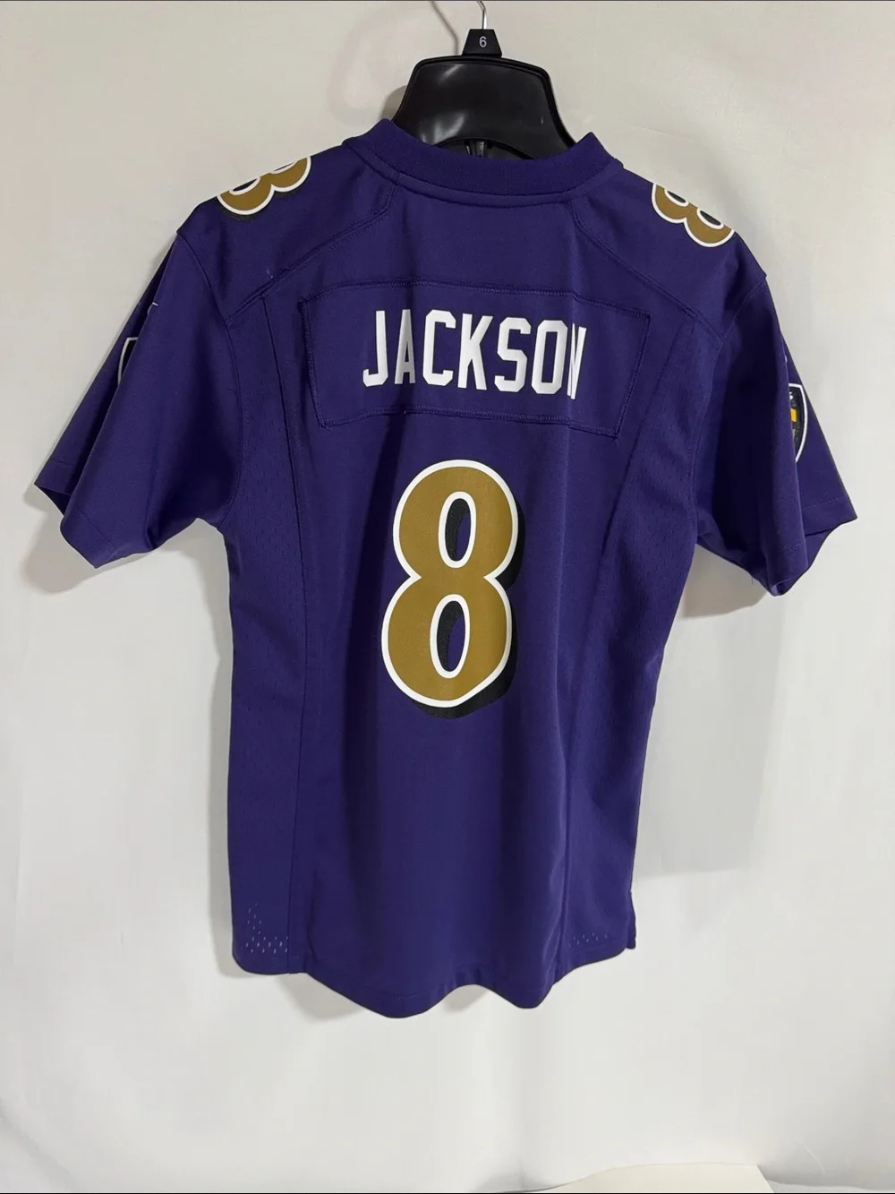 Nike NFL Lamar Jackson #8 Baltimore Ravens Youth Medium Purple Player Jersey